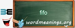 WordMeaning blackboard for fifo